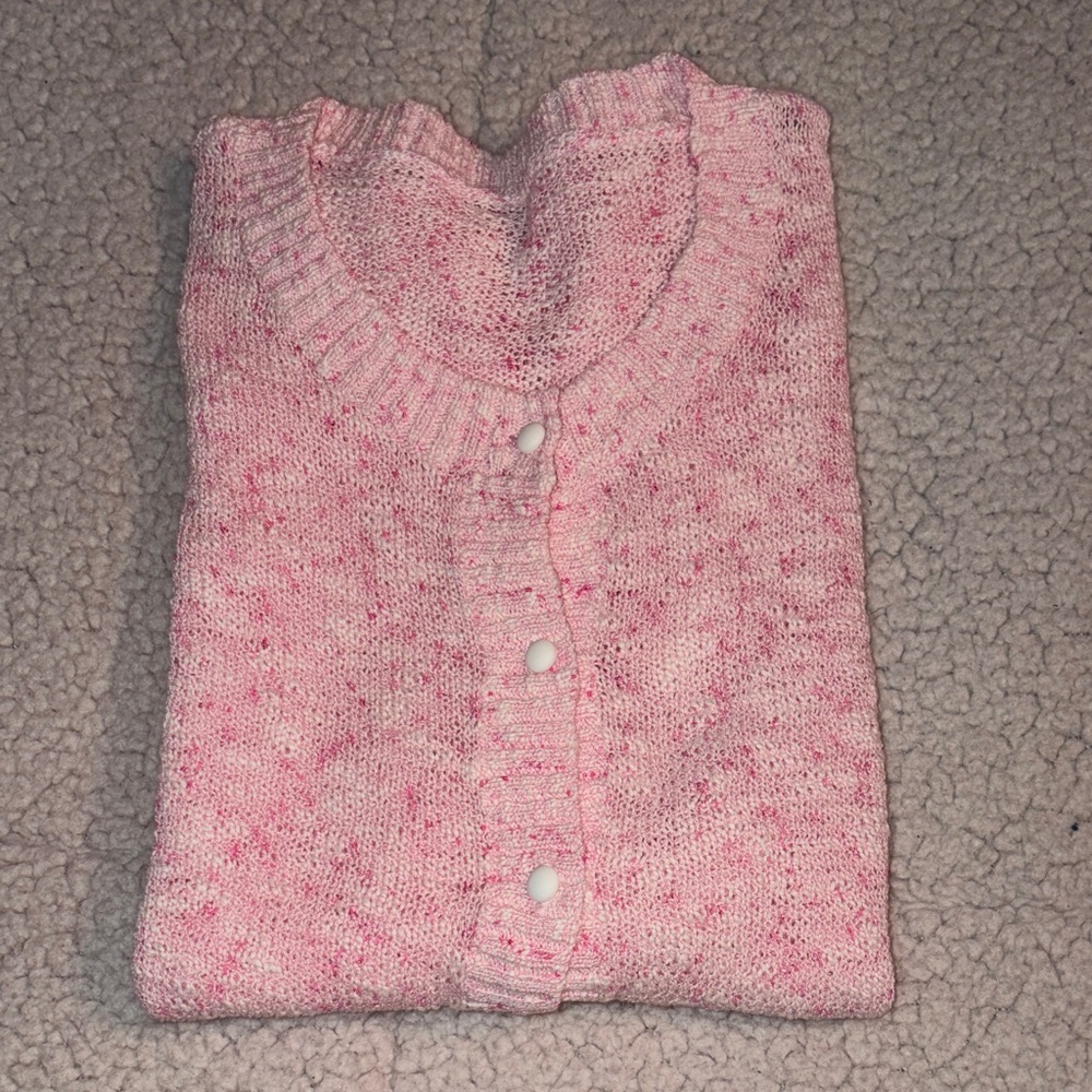 Pink Short Sleeve Cardigan ochirly large